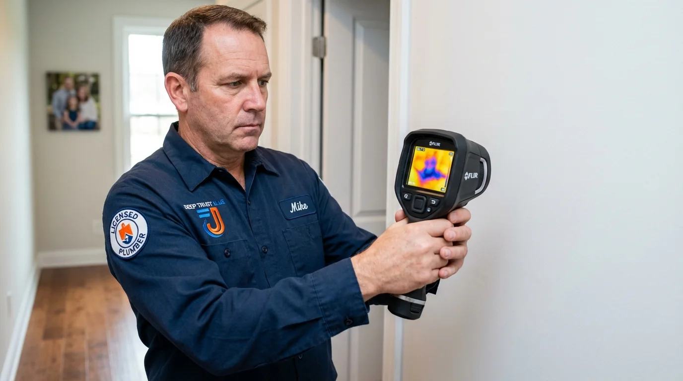 Thermal imaging leak detection by Johns Plumbing LLC in Sayre